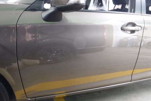 カローラフィールダーの事故、板金の施工後画像